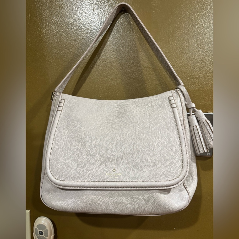 Kate Spade New York Orchard Street Treana Shoulder Bag Handbag. EUC. Light Beige